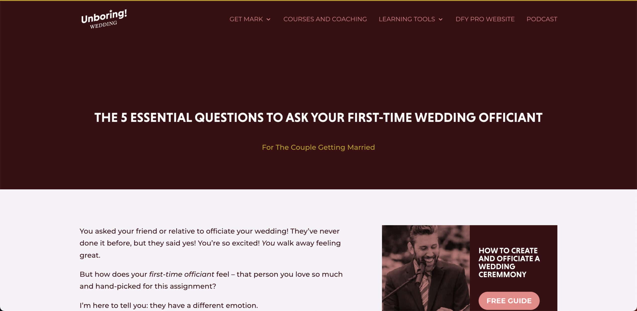 The 5 Essential Questions to Ask Your First-Time Wedding Officiant